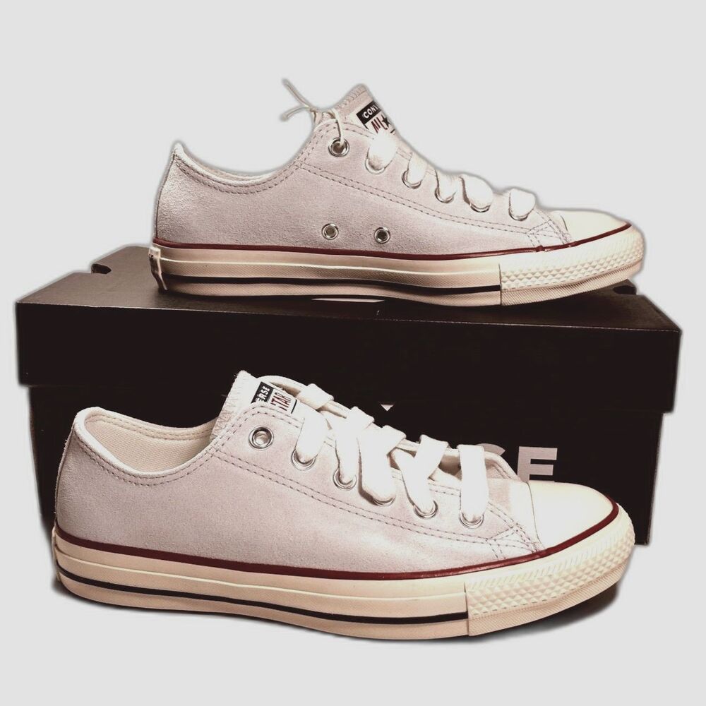 Converse Chuck Taylor All Star Suede Gray Low Top Sneakers M-6.5 W-8 NEW